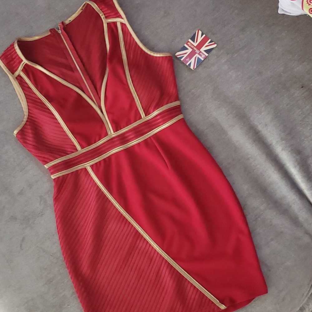 Red & Gold Dress - Picture 2 of 6